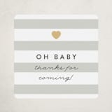 "Mod Baby" - Baby Shower Stickers in Pebble by Robert and Stella - Close-Up