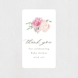 "Flora Fest" - Baby Shower Stickers in Blush by Leah Bisch - Close-Up