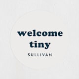 "Tiny Human" - Baby Shower Stickers in Whale by Corinne Malesic - Close-Up