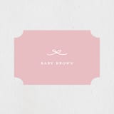 "Tiny Bow" - Baby Shower Stickers in Blush by Buddy Creative - Close-Up