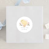 "Little Chick" - Baby Shower Stickers in Blush by Carolyn MacLaren - For Scale