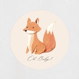 "Woodland Dreams" - Baby Shower Stickers in Sunshine by Teju Reval - Close-Up
