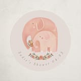 "Elephant Garden" - Baby Shower Stickers in Snapdragon by Joanna Griffin - Close-Up