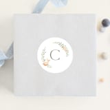 "Woodland" - Baby Shower Stickers in Greige by Itsy Belle Studio - For Scale