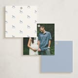 "Gingham Rockinghorse" - Baby Shower Favor Tags in Baby Blue by Olivia Raufman - Back of Tag Options