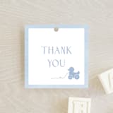 "Simply Classic" - Baby Shower Favor Tags in Sky by Melinda Denison - Front