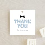 "Boy Mom" - Baby Shower Favor Tags in Sky by Angela Garrick - Front