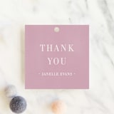 "Friendly Flowers" - Baby Shower Favor Tags in Blush by Ani Somi - Front