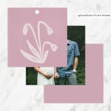 "Friendly Flowers" - Baby Shower Favor Tags in Blush by Ani Somi - Back of Card Options