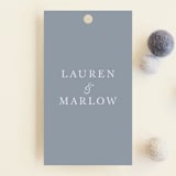 "Americana " - Baby Shower Favor Tags in Sea by leslie hamer - Front