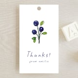 "Blue Bells" - Baby Shower Favor Tags in Cornflower by Mere Paper - Front