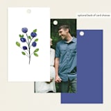 "Blue Bells" - Baby Shower Favor Tags in Cornflower by Mere Paper - Back of Tag Options