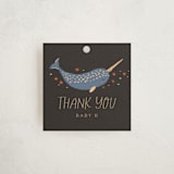 "Under The Sea" - Baby Shower Favor Tags in Midnight Berry by Vera Lim - Front