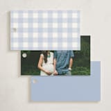 "Bows & Banners" - Baby Shower Favor Tags in Baby Blue by Paper Raven Co. - Back of Tag Options