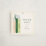 "Book Stack" - Baby Shower Favor Tags in Blush by Palm Bridal - Front