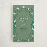 "Illuminated Storybook" - Baby Shower Favor Tags in Evergreen by Alethea and Ruth - Front