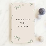 "Wrapped Up" - Baby Shower Favor Tags in Pistachio by Olivia Kanaley Inman - Front