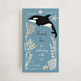 "Under the Sea Creatures" - Baby Shower Favor Tags in Ocean by Alethea and Ruth - Front