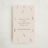 "Flower Sprinkle" - Baby Shower Favor Tags in Sky by Aviva Atri - Front