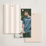 "Framed Bow" - Baby Shower Favor Tags in Blush by Baumbirdy - Back of Tag Options