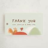 "tippaleipä" - Baby Shower Favor Tags in Mint by chocomocacino - Front