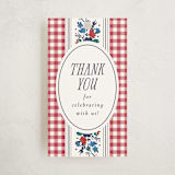 "Pattern Mix" - Baby Shower Favor Tags in Tomato by Emily Sabol Goss - Front