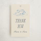 "Sweet Swan" - Baby Shower Favor Tags in Bluebell by Pati Cascino - Front