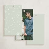 "Arctic friends" - Baby Shower Favor Tags in Seafoam by Jennifer Wick - Back of Tag Options