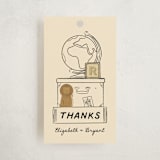 "Little Explorer" - Baby Shower Favor Tags in Butter by Jenna Holcomb - Front