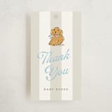"Preppy Pup" - Baby Shower Favor Tags in Bluebird by Susan Zinader - Front