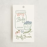 "Locally Grown Sketch" - Baby Shower Favor Tags in Meadow by Jenna Holcomb - Front