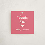 "Build a Library" - Baby Shower Favor Tags in Peony by Ilene Guy - Front