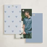 "Heartbeat" - Baby Shower Favor Tags in Provincial Blue by Stacey Meacham - Back of Tag Options