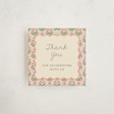 "Botanical maximalism" - Baby Shower Favor Tags in Poppy by Creo Study - Front