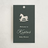 "Wesley" - Baby Shower Favor Tags in Juniper by Kate Ahn - Front