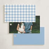 "Painted Bow" - Baby Shower Favor Tags in Sky by Teju Reval - Back of Tag Options