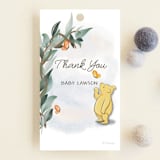 "Vintage Winnie the Pooh Baby Shower Invite" - Baby Shower Favor Tags in Honey by The Savage Label - Front