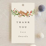 "Highlands" - Baby Shower Favor Tags in Peach Pie by Sarah Knight - Front