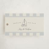 "On Board" - Baby Shower Favor Tags in Fog by Stephanie Hawkes - Front