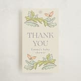 "Vintage magic town" - Baby Shower Favor Tags in Vanilla by Sabrin Deirani - Front