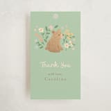 "Garden animals" - Baby Shower Favor Tags in Mint by Jennifer Wick - Front