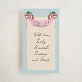"House of Love" - Baby Shower Favor Tags in Sky by Ana de Sousa - Front