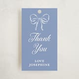 "Garden Ribbon" - Baby Shower Favor Tags in Bluebell by Sarah Knight - Front
