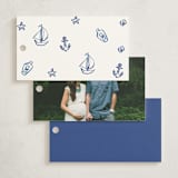 "Nautical doodles" - Baby Shower Favor Tags in Denim by Cass Loh - Back of Tag Options