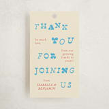 "Oh Baby It's Time" - Baby Shower Favor Tags in Blueberry by Kartika Paramita - Front