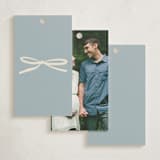 "Baby Bow" - Baby Shower Favor Tags in Denim by Ani Somi - Back of Tag Options