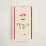 "Little Mushroom" - Baby Shower Favor Tags in Berry by Ilene Guy - Front