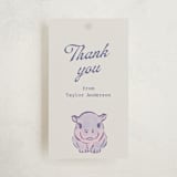 "baby hippo" - Baby Shower Favor Tags in Twilight Frost by Cass Loh - Front