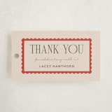 "Prep Room" - Baby Shower Favor Tags in Taupe by Ashlee Townsend - Front