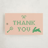 "Needlepoint" - Baby Shower Favor Tags in Grass by Claire - Front